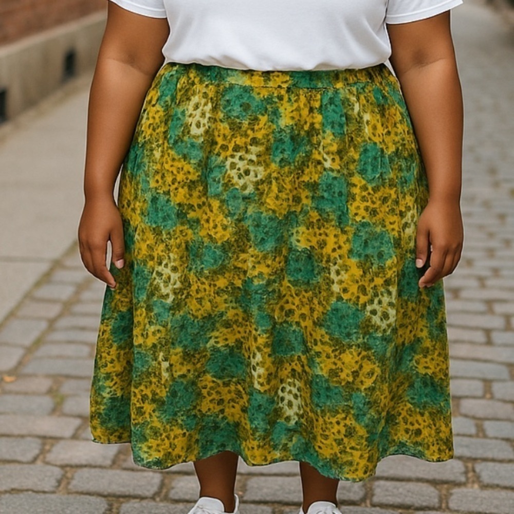 Lily Maxi Skirt, Floral Pattern womens 3X